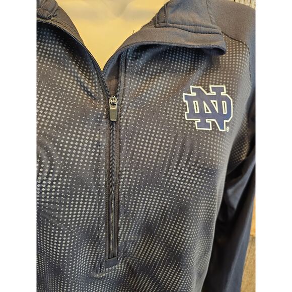 Notre dame pro edge women's pullover 1/4 zip gameday top small S EUC Long Sleeve - Picture 2 of 7